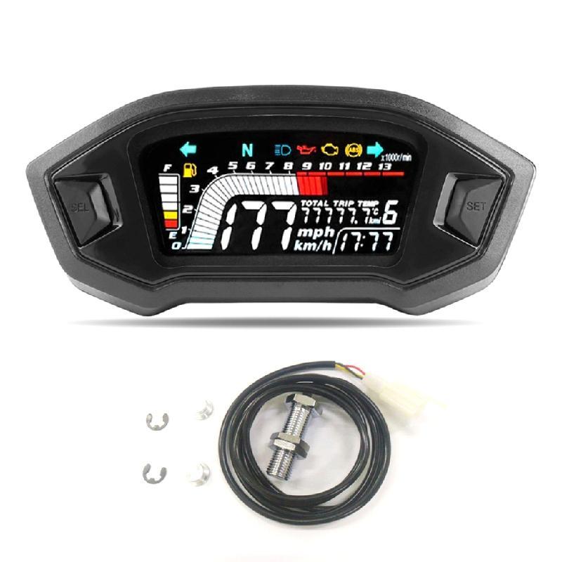 Industrial Grade Motorcycle Speedometer Digital LCDDisplay Odometer Tachometer